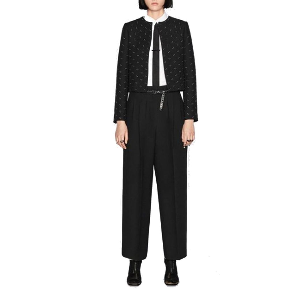 Pantalon décontracté Dior en laine noire