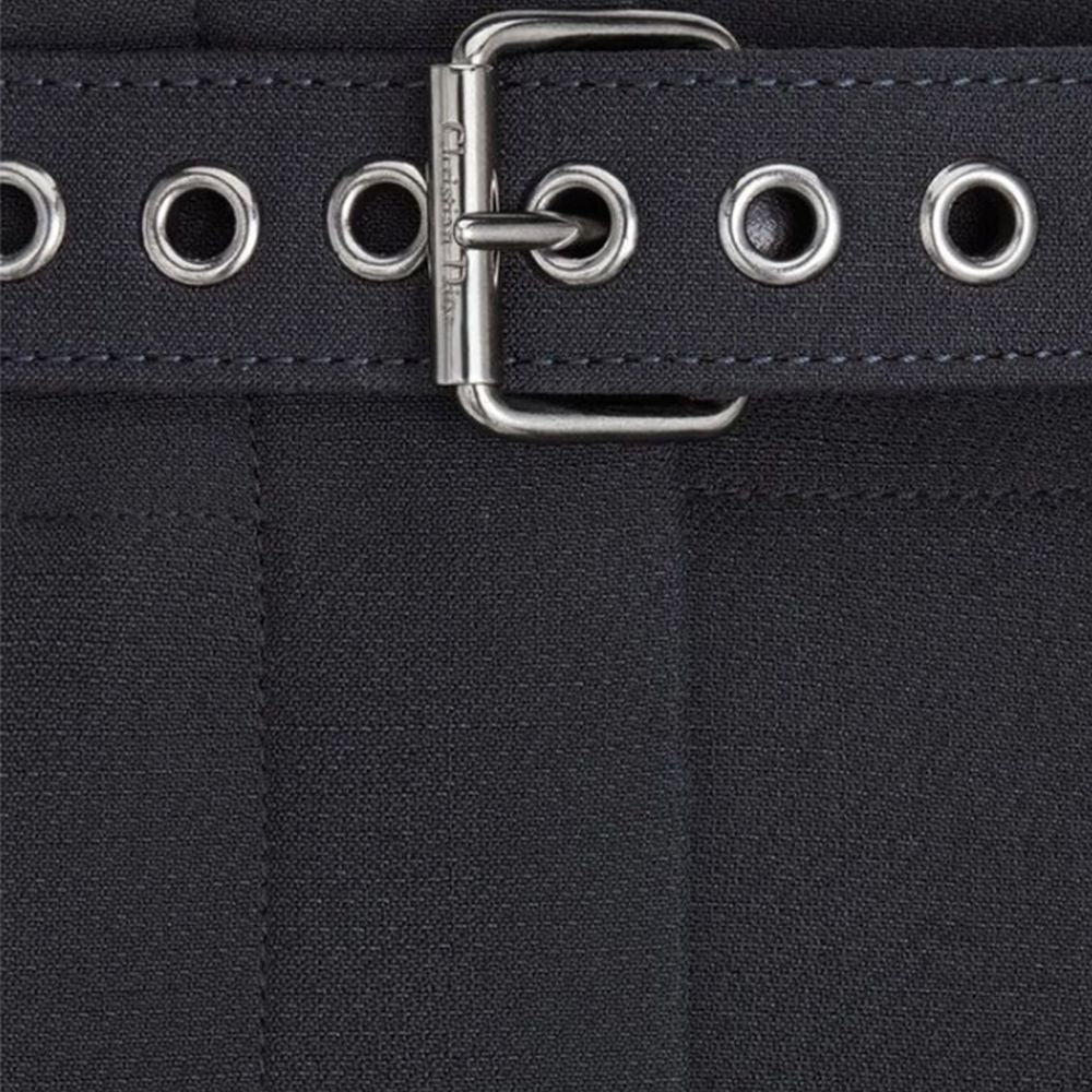 Pantalon décontracté Dior en laine noire