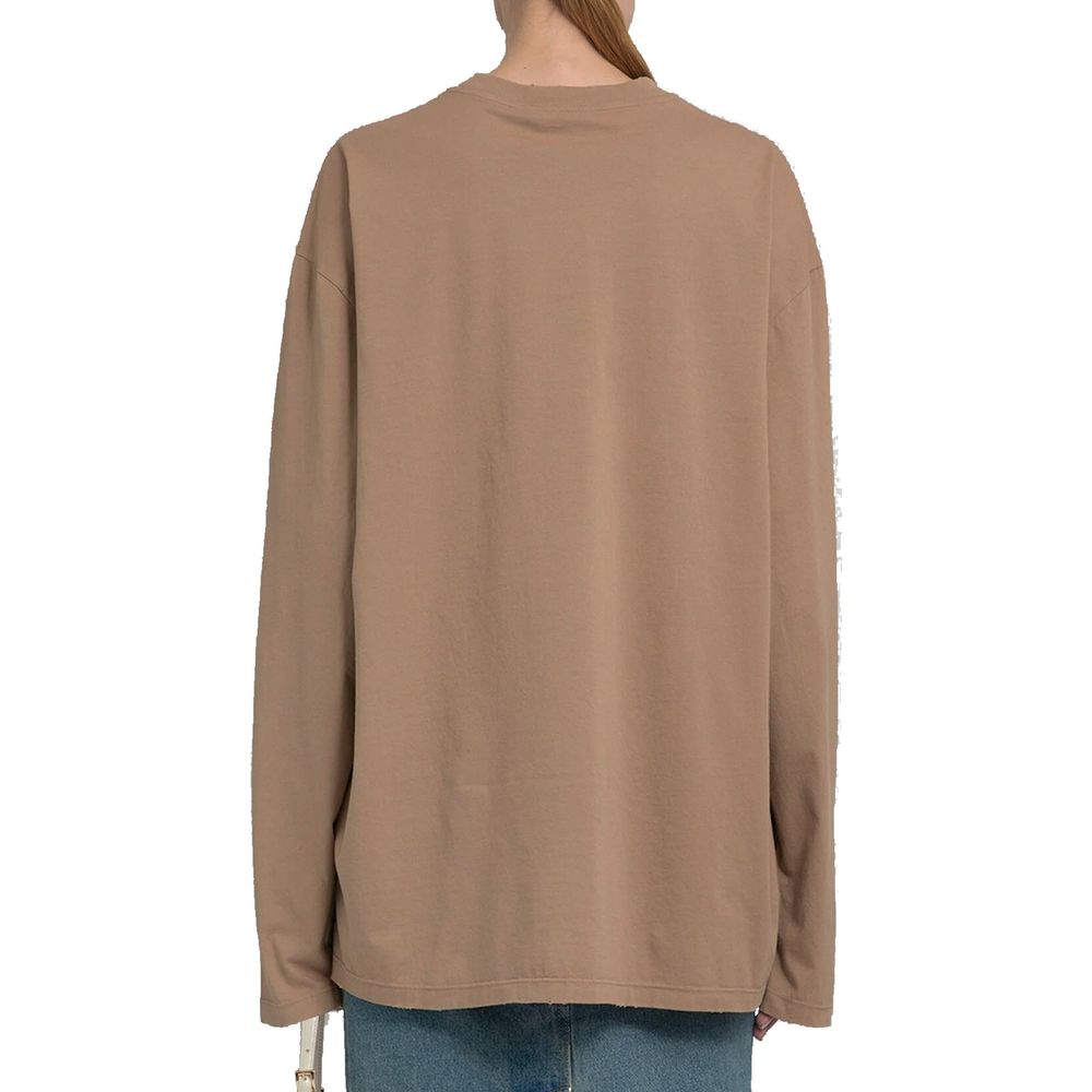 Prada Brown Long Sleeve T-Shirt for Women detail view
