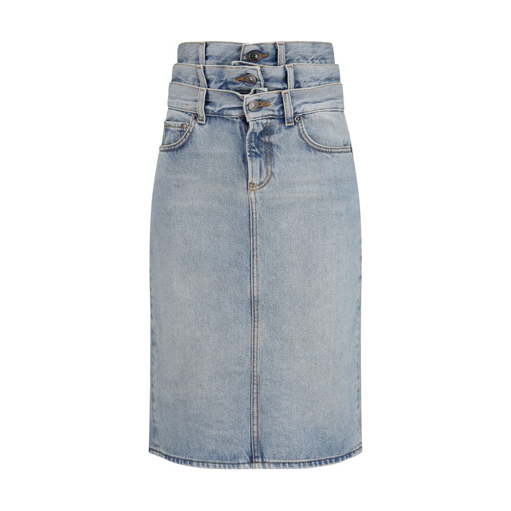 Jupe en jean bleu Fiorucci