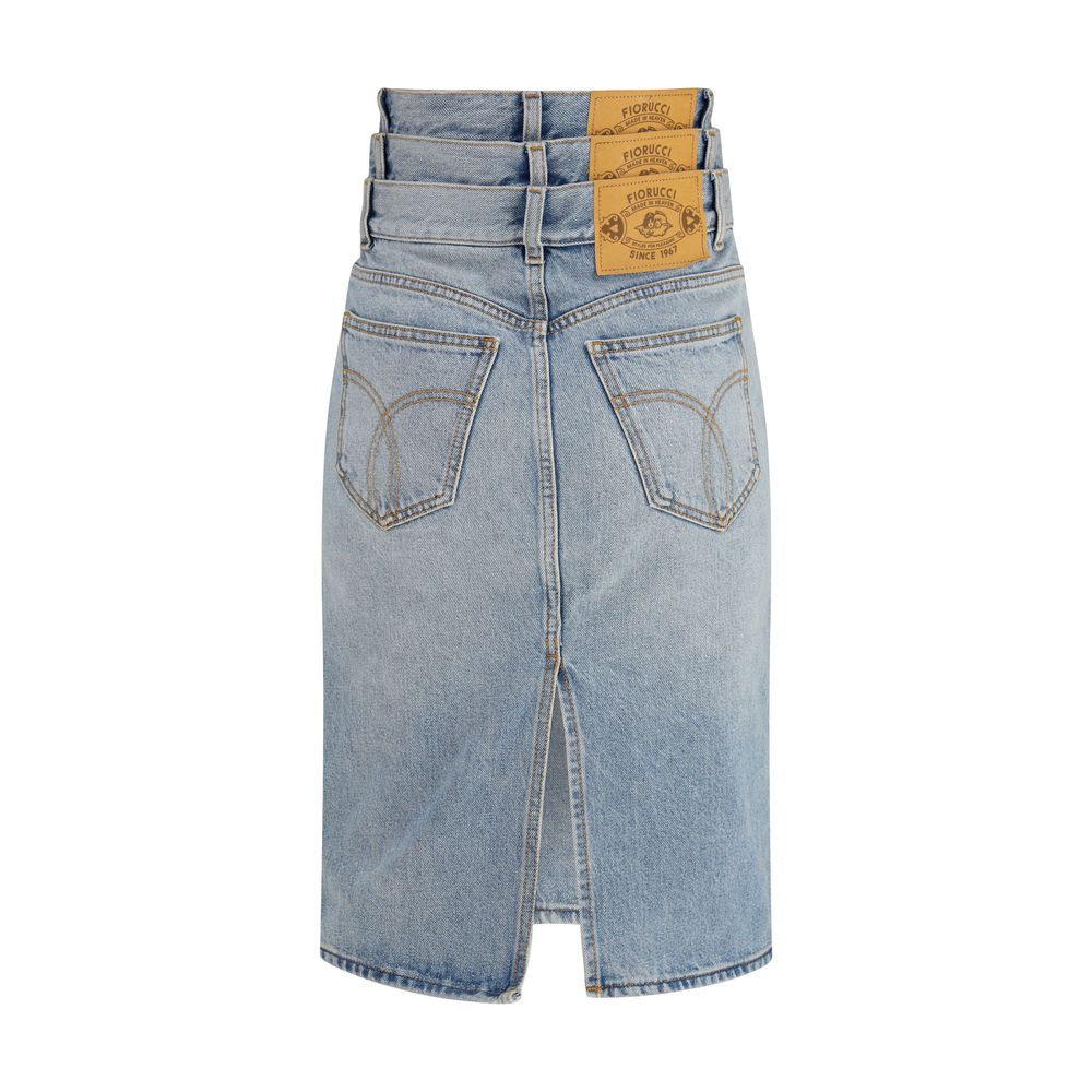 Jupe en jean bleu Fiorucci