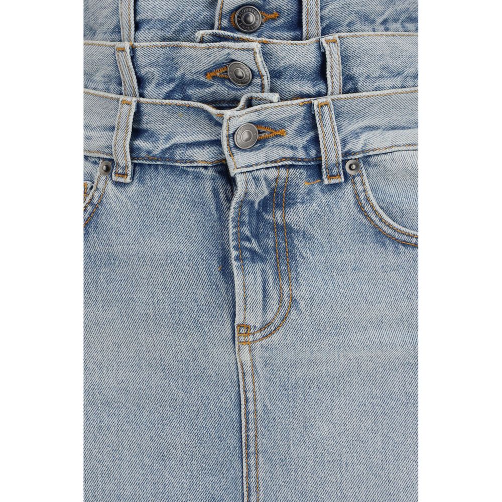 Jupe en jean bleu Fiorucci