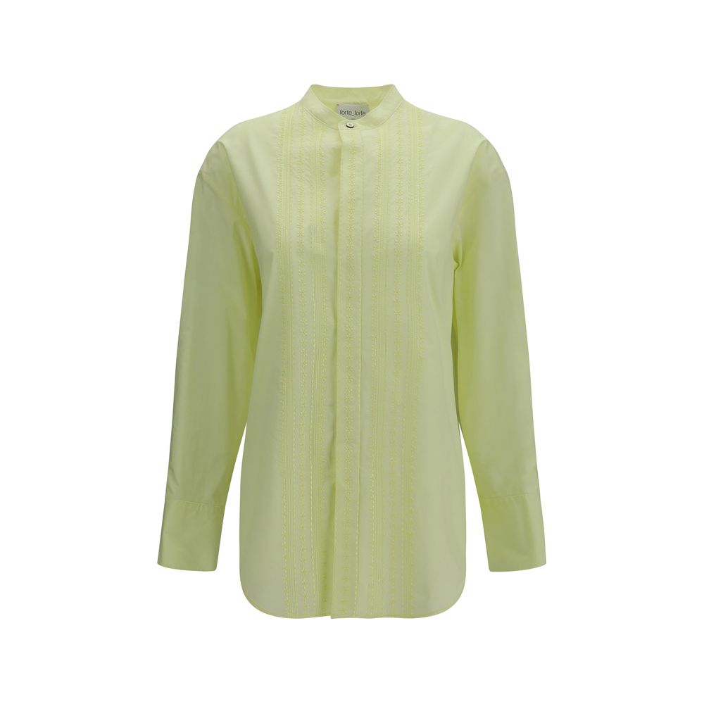 Chemisier bicolore en coton Forte_Forte