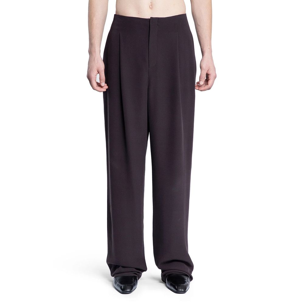 Saint Laurent Brown Silk Dress Pants