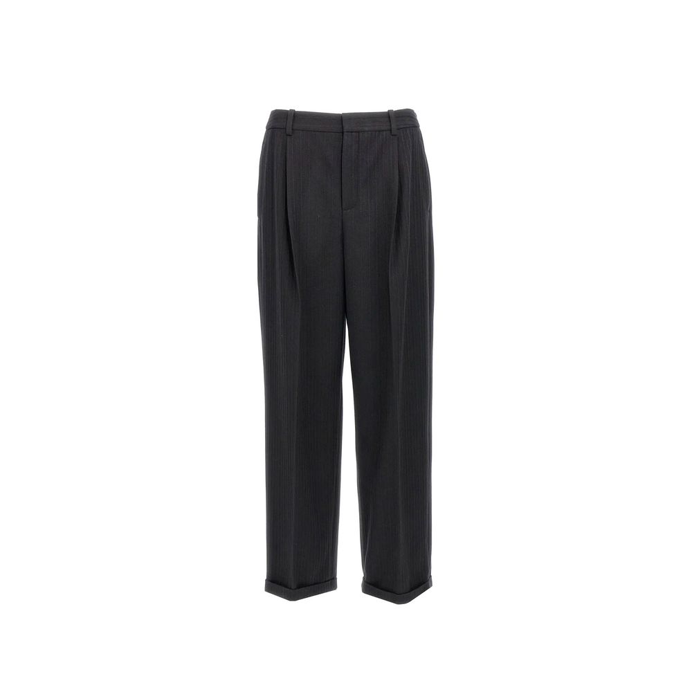 Saint Laurent Black Cashmere Casual Pants