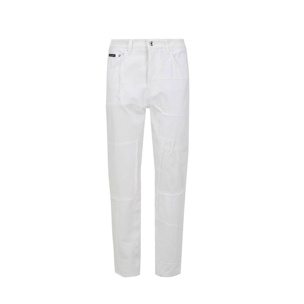Dolce & Gabbana White Straight Leg Jeans for Women
