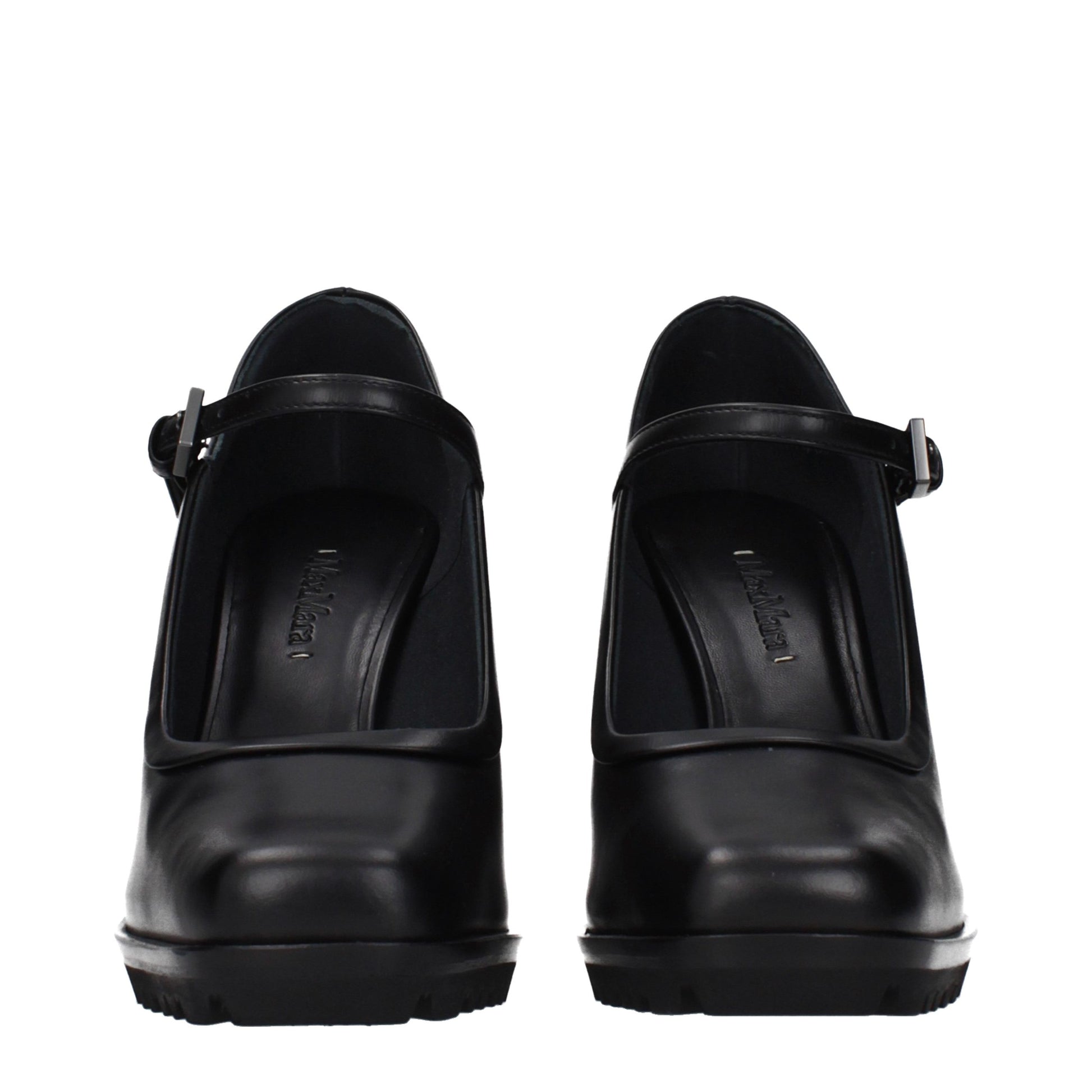 Escarpins Max Mara en cuir noir à talons hauts