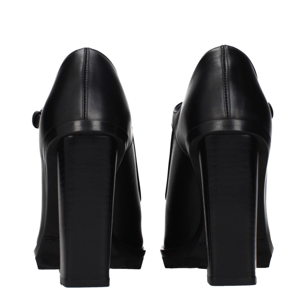 Escarpins Max Mara en cuir noir à talons hauts