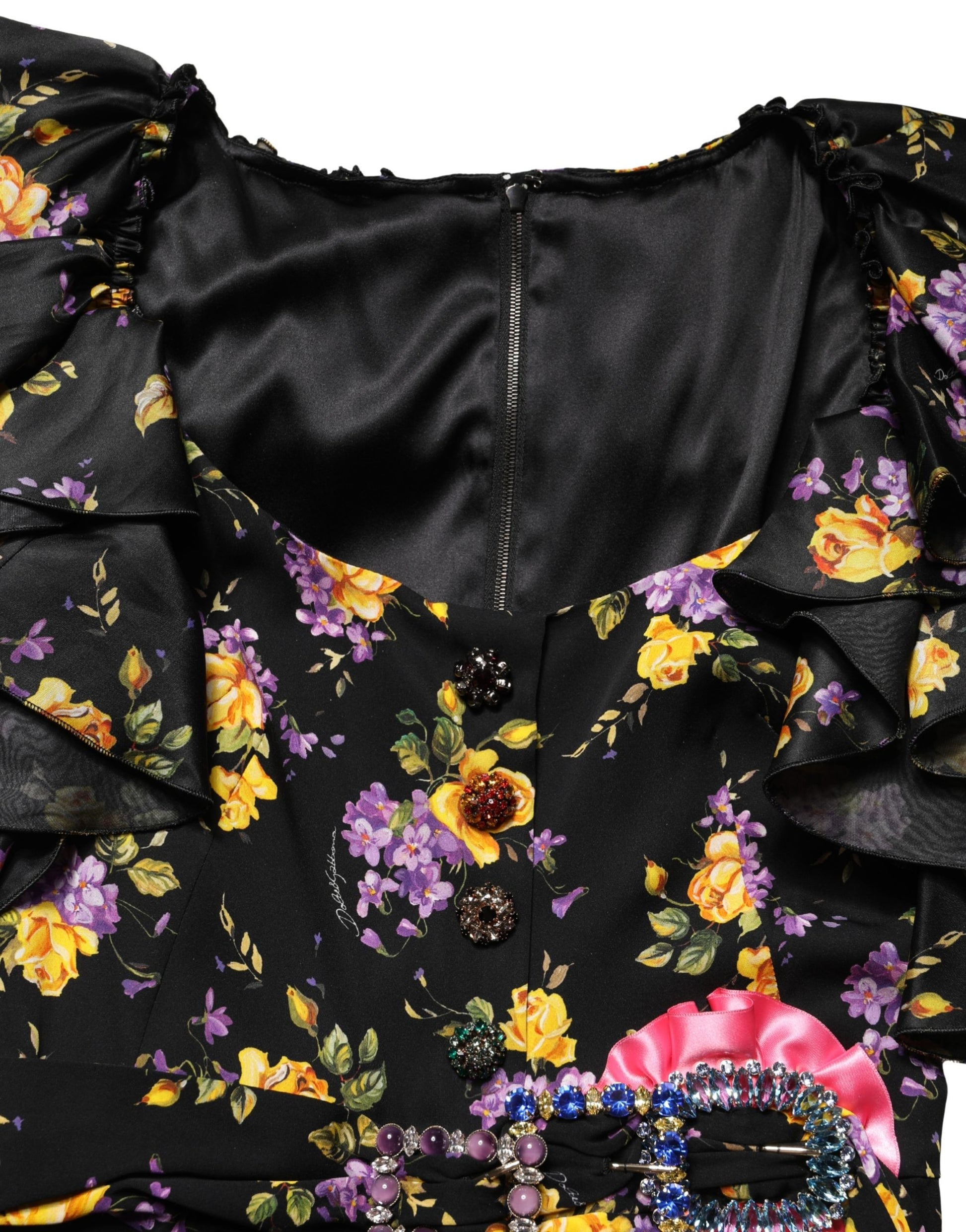 Dolce & Gabbana Black Midi Dress for Women additional view