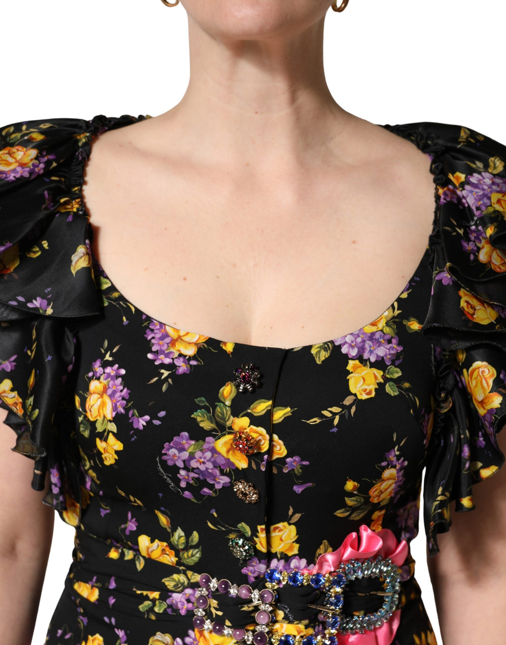 Dolce & Gabbana Black Midi Dress for Women additional view