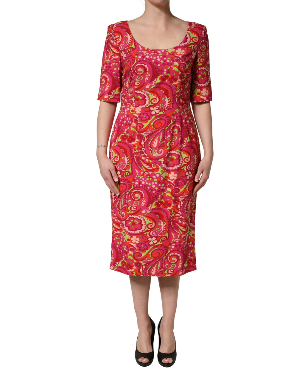 Dolce & Gabbana Red Midi Dress for Women alternate view