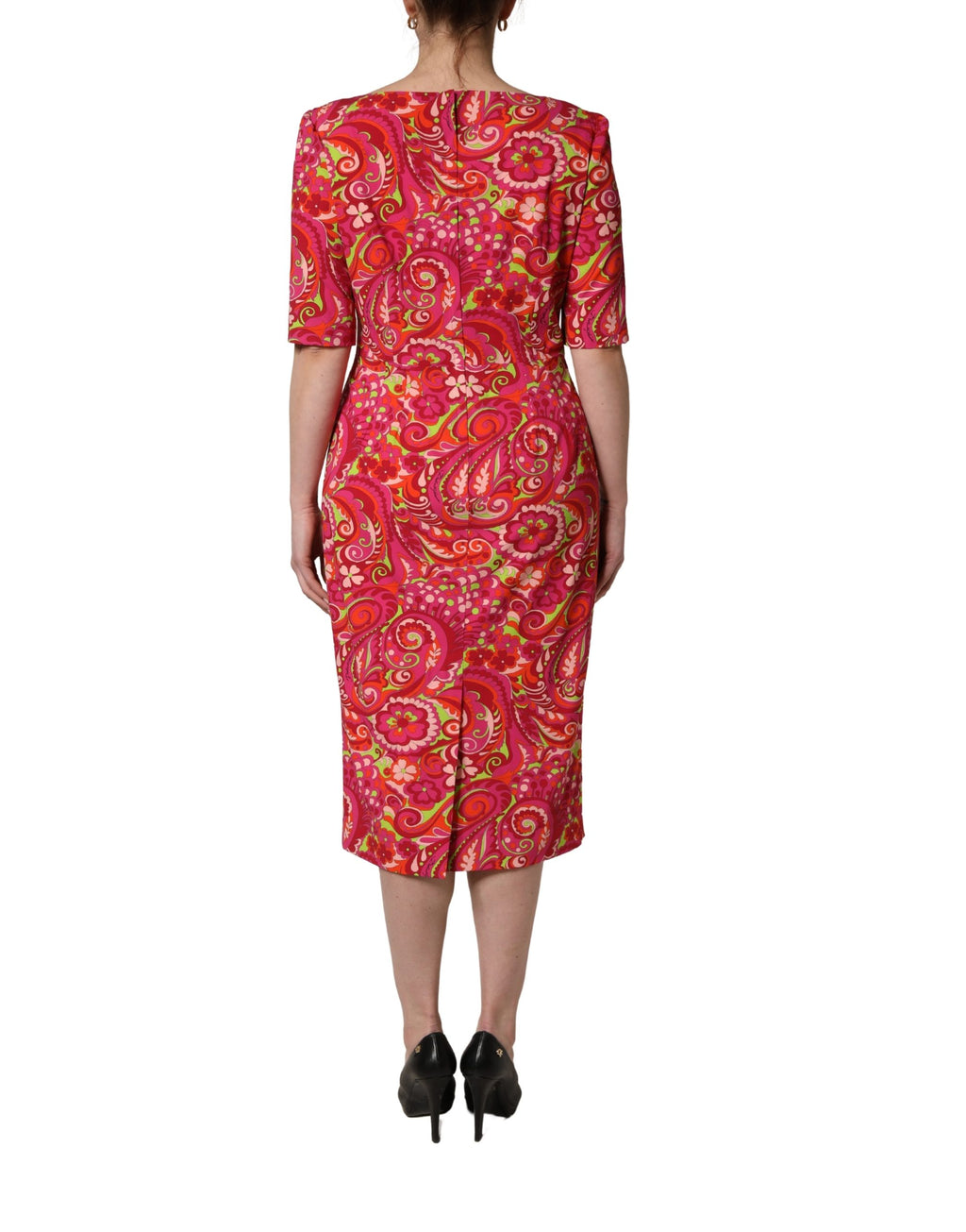 Dolce & Gabbana Red Midi Dress for Women side view