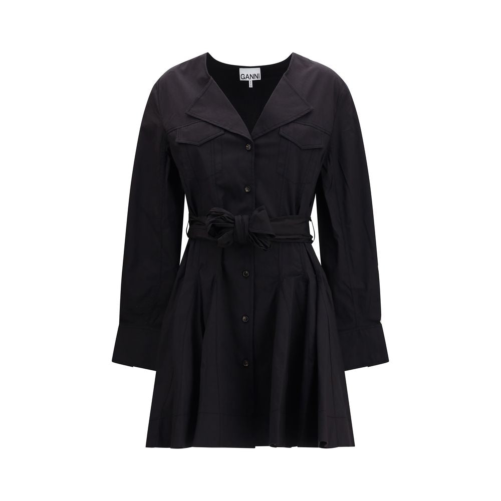 Robe décontractée Ganni en coton noir
