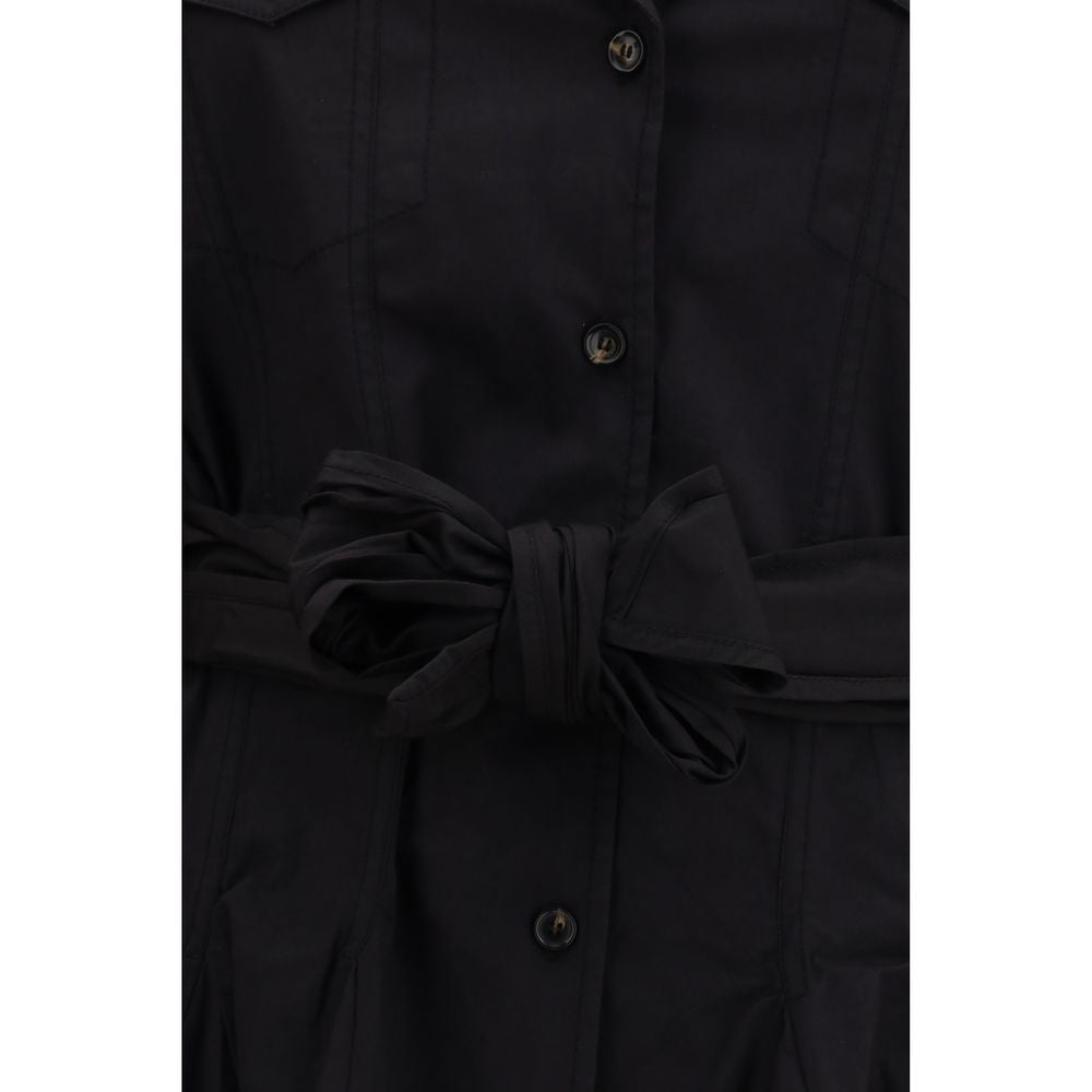 Robe décontractée Ganni en coton noir