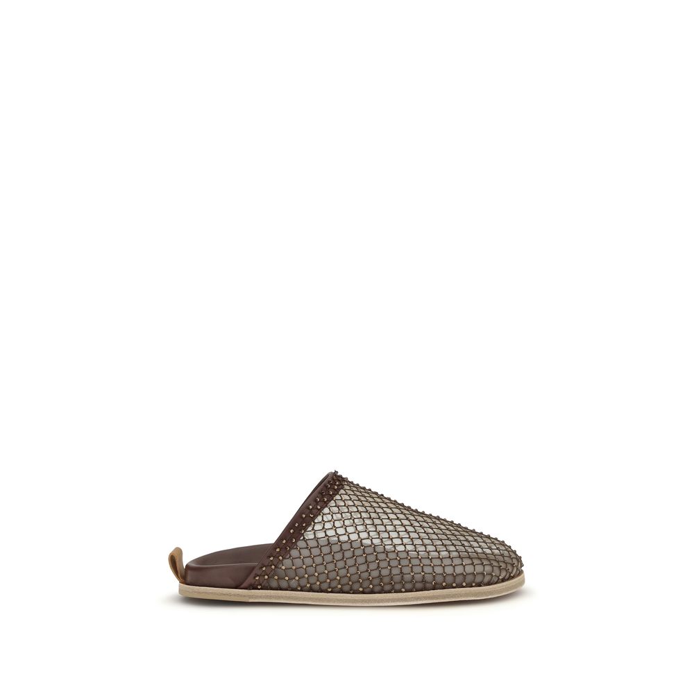 Forte_Forte Brown Calf Leather Bos Taurus Mules