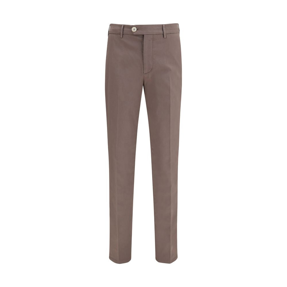 Brunello Cucinelli Brown Cotton Casual Pants
