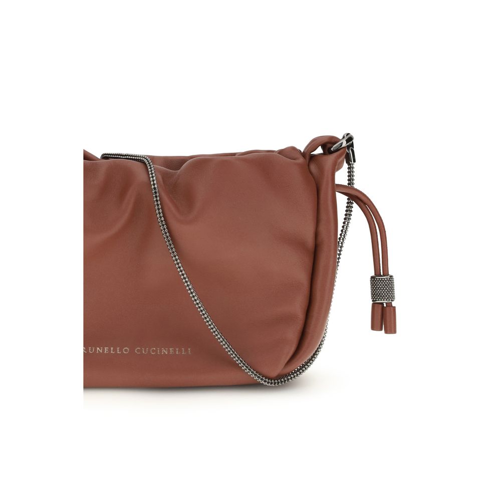 Brunello Cucinelli Brown Shoulder Bag for Women side view