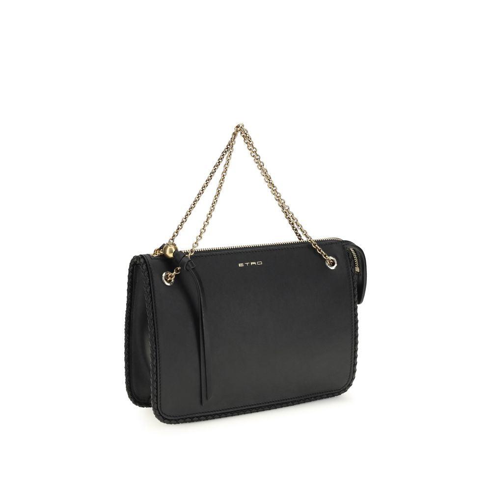 Pochette Etro en cuir de veau noir Bos Taurus
