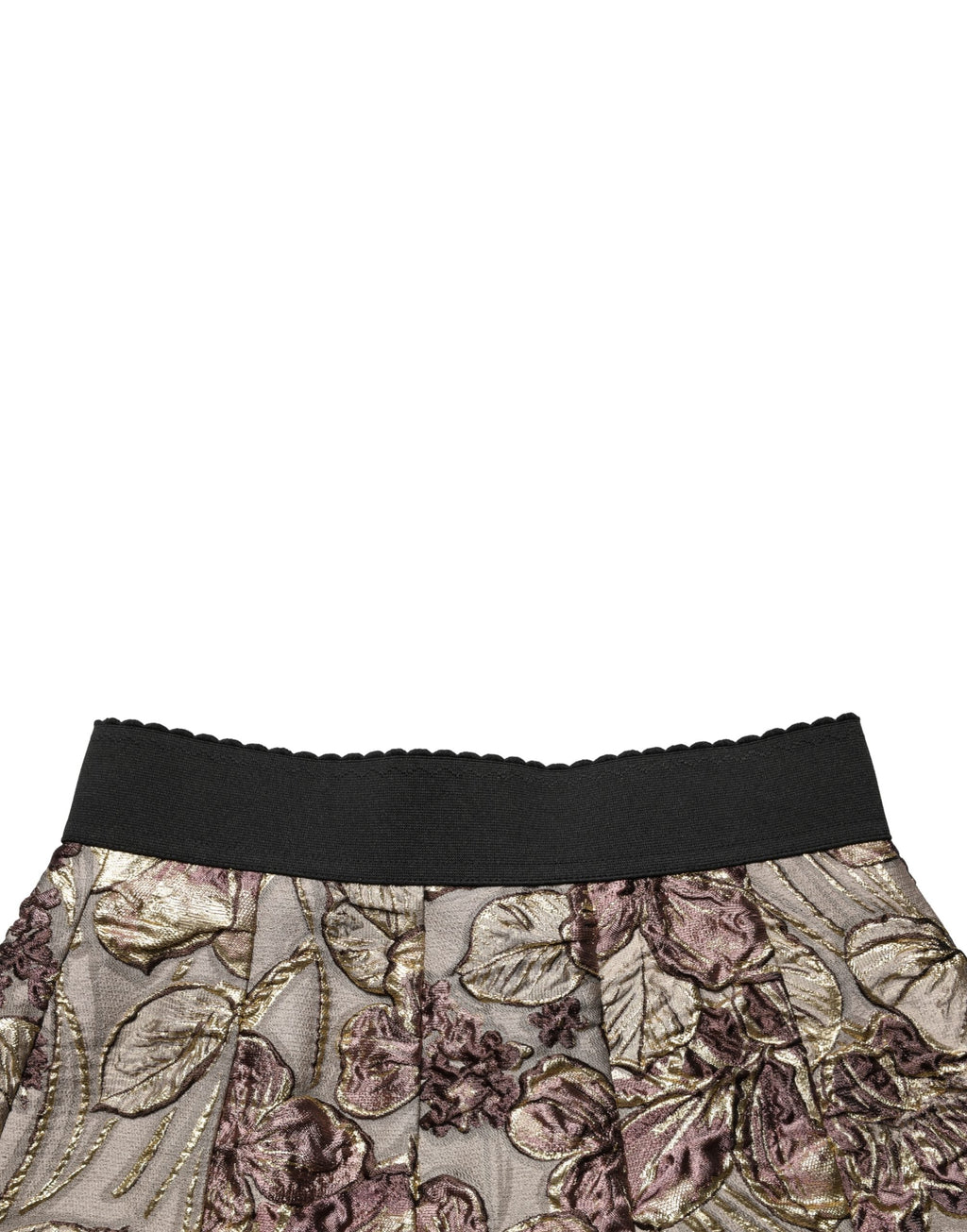 Mini-jupe trapèze en jacquard floral multicolore Dolce & Gabbana