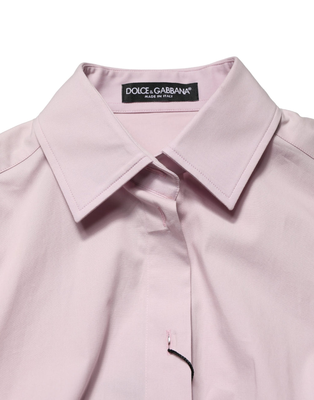 Chemisier/Haut Dolce & Gabbana en coton rose à manches longues et col.