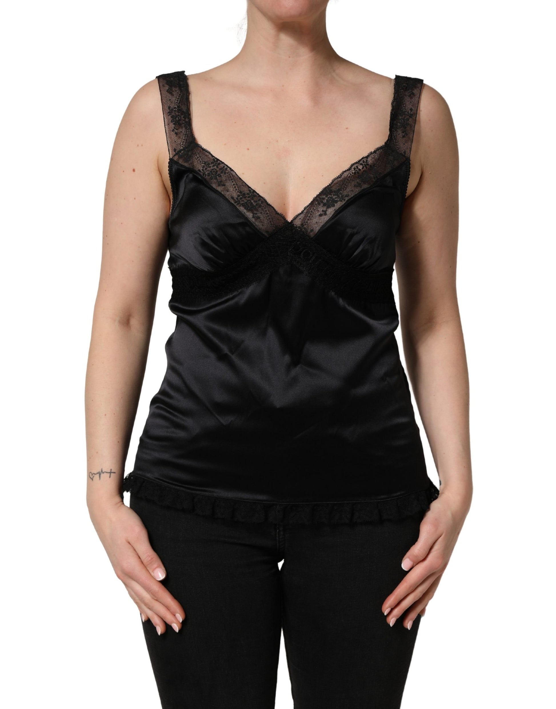 Dolce & Gabbana Black Sleeveless T-Shirt for Women alternate view