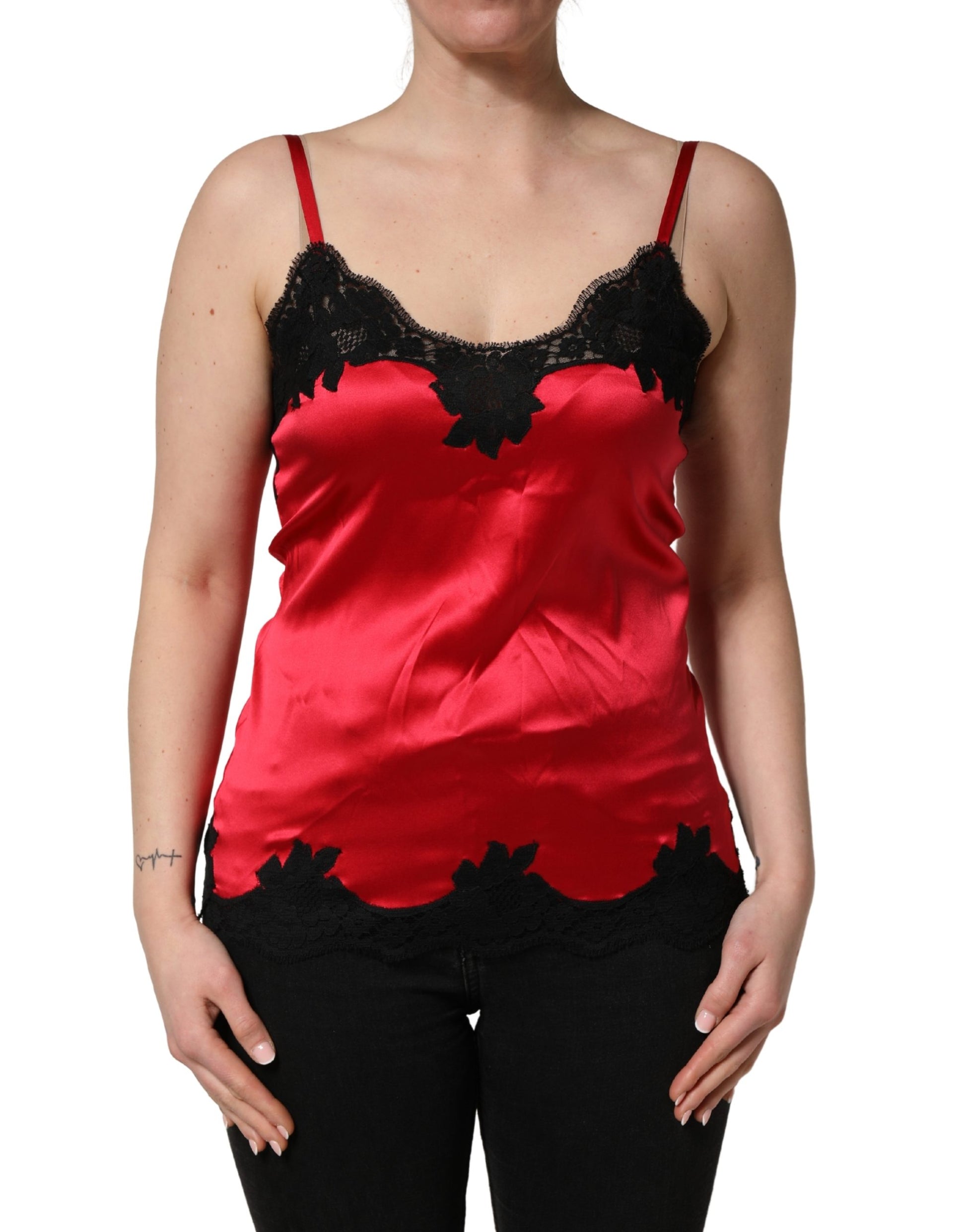 Dolce & Gabbana Red Sleeveless T-Shirt for Women