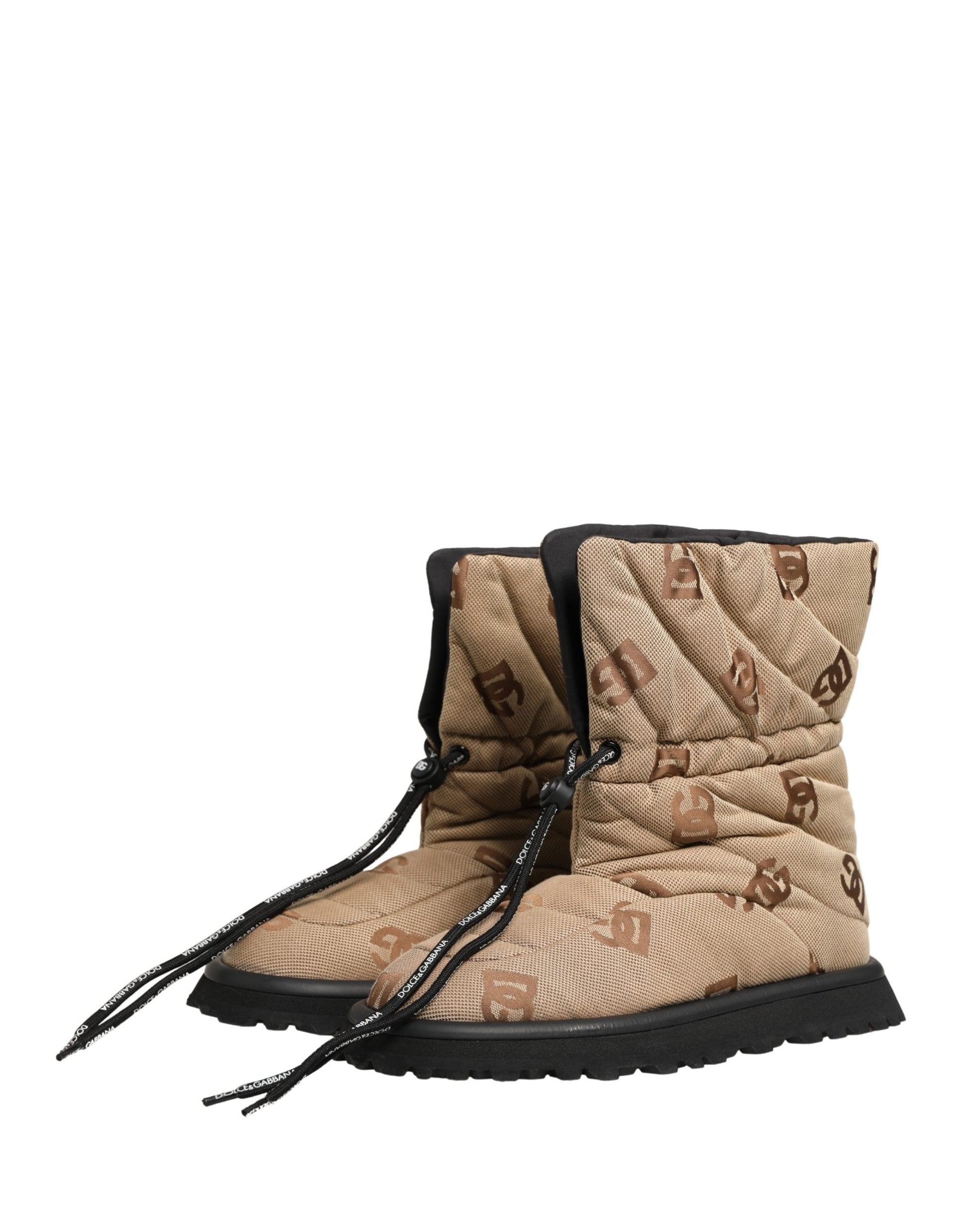 Dolce & Gabbana Brown Lace Up Boots for Men additional view