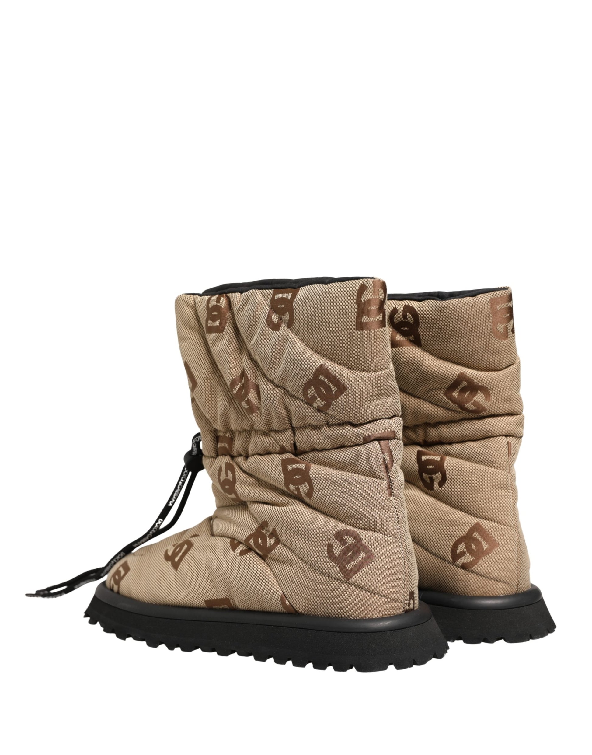 Dolce & Gabbana Brown Lace Up Boots for Men additional view