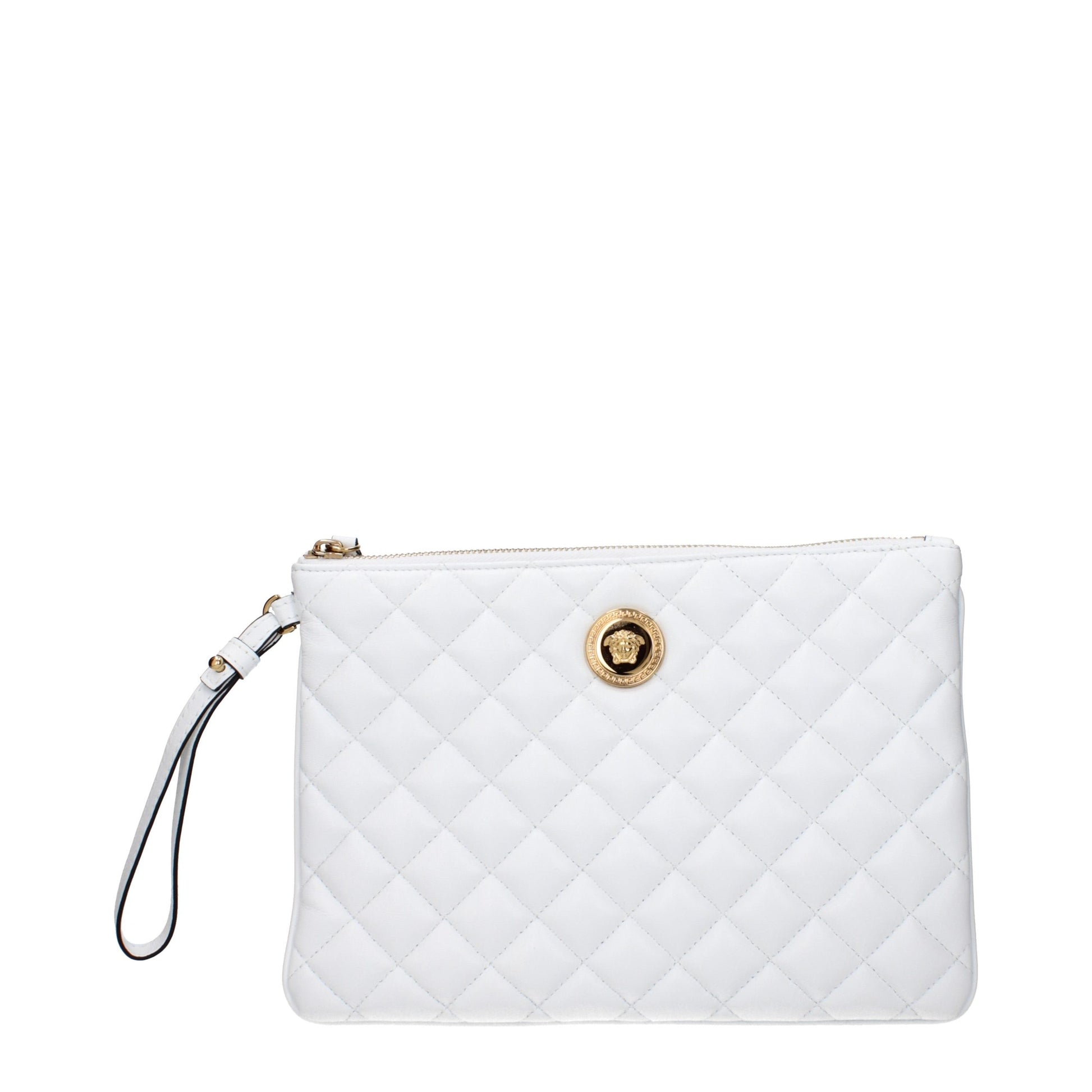 Versace Blue Leather Clutch Bag