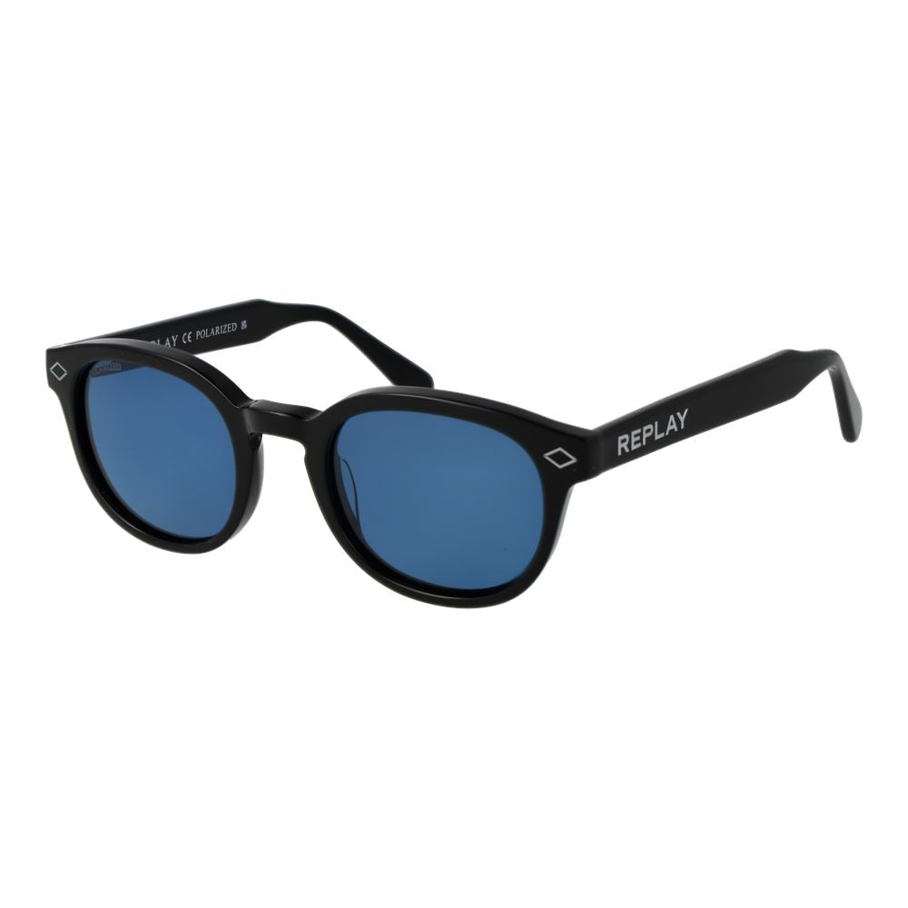 Lunettes de soleil Replay en acétate noir