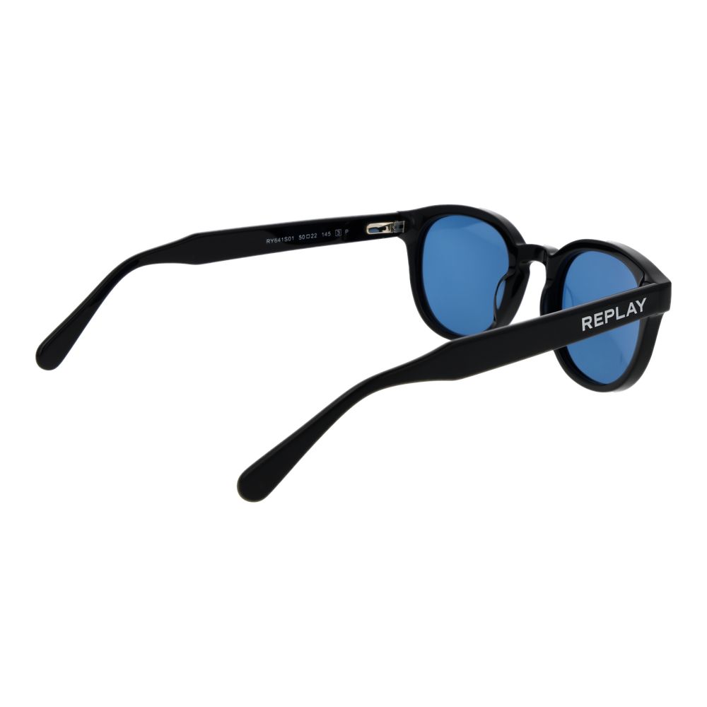 Lunettes de soleil Replay en acétate noir