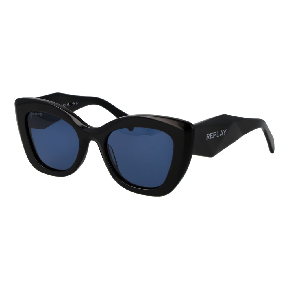 Lunettes de soleil Replay en acétate noir