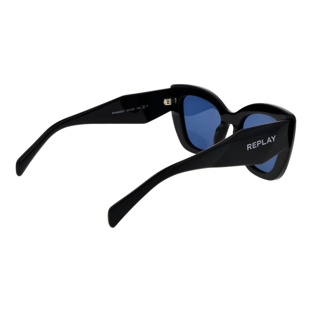 Lunettes de soleil Replay en acétate noir