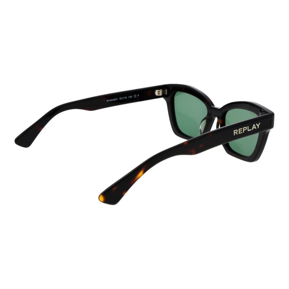 Lunettes de soleil Replay en acétate noir
