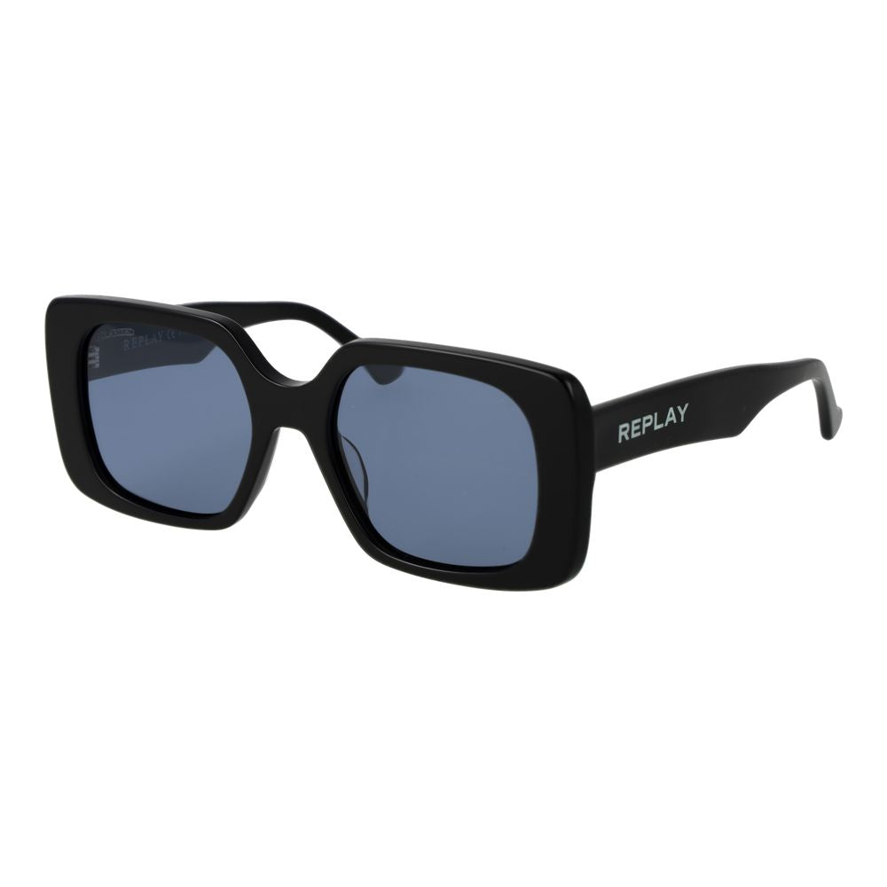 Lunettes de soleil Replay en acétate noir