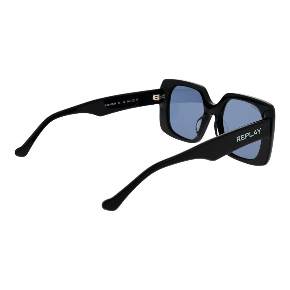 Lunettes de soleil Replay en acétate noir