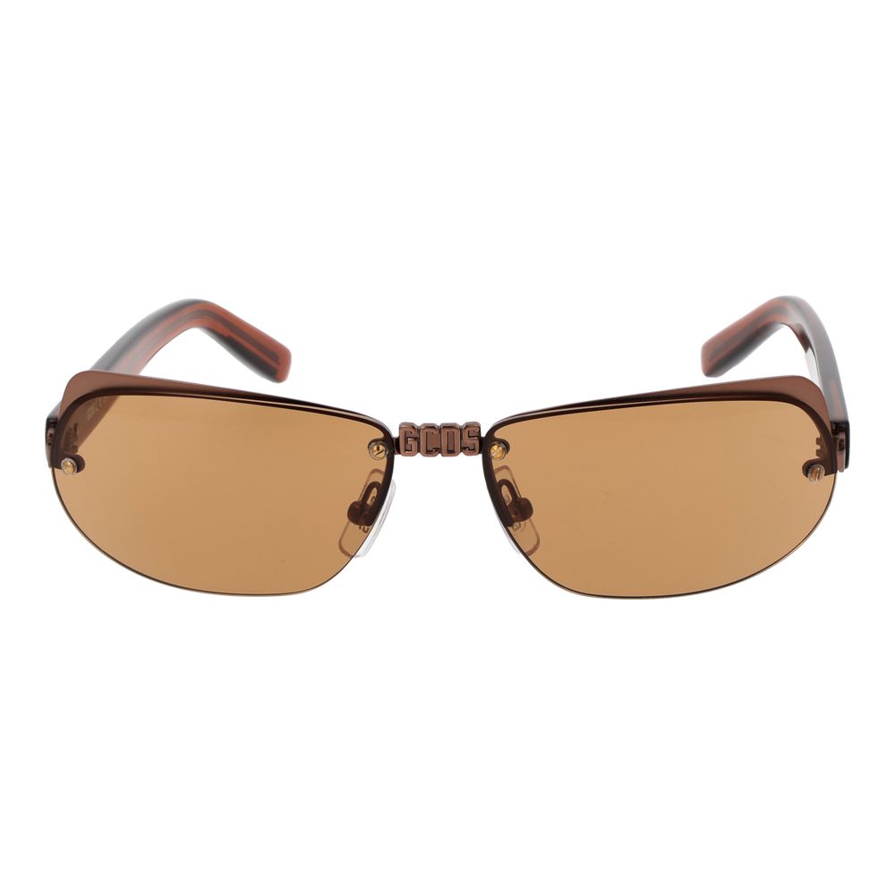 Lunettes de soleil métalliques marron GCDS