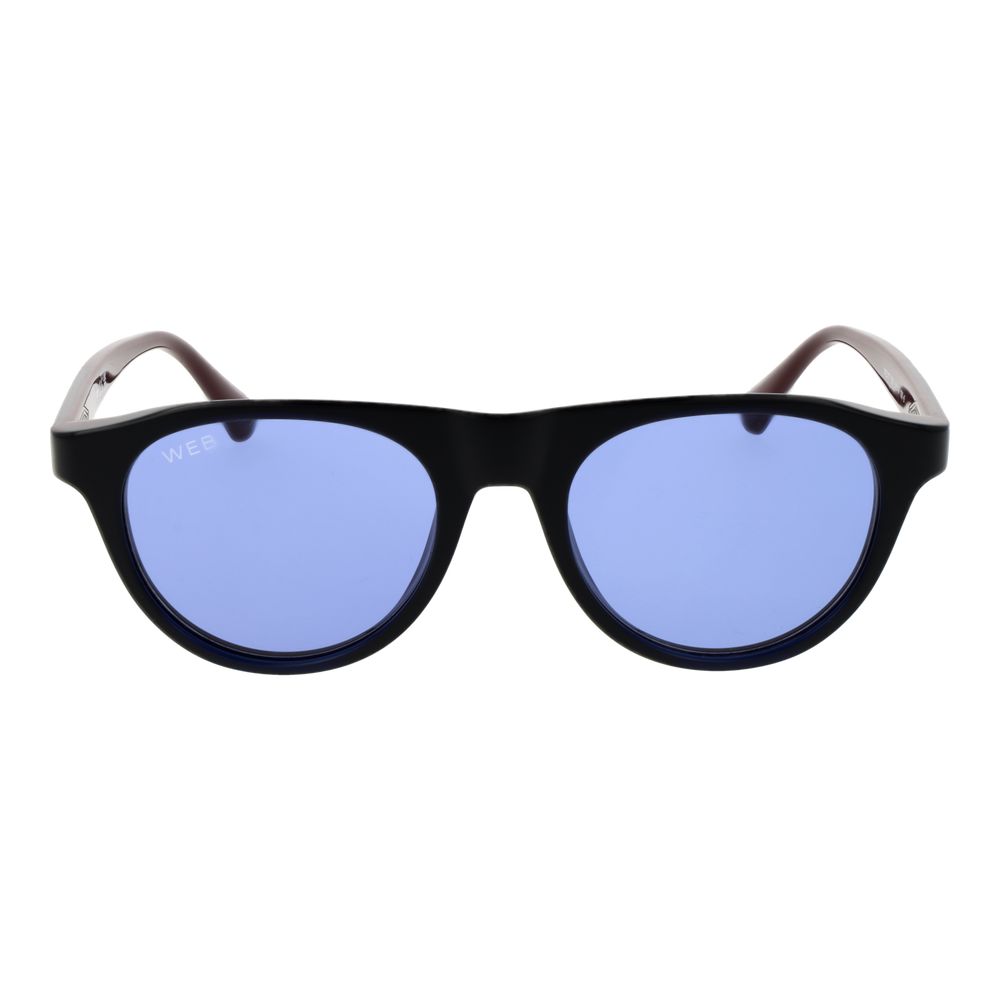 Lunettes de soleil en plastique bleu style Wayfarer