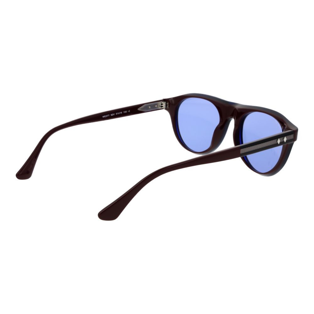 Lunettes de soleil en plastique bleu style Wayfarer