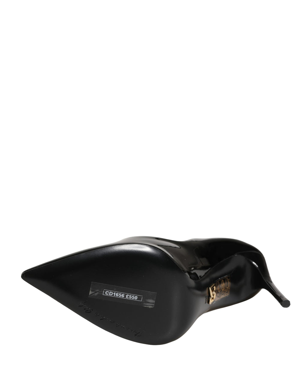 Dolce & Gabbana Black Calf Leather Stiletto Heels Pumps Shoes