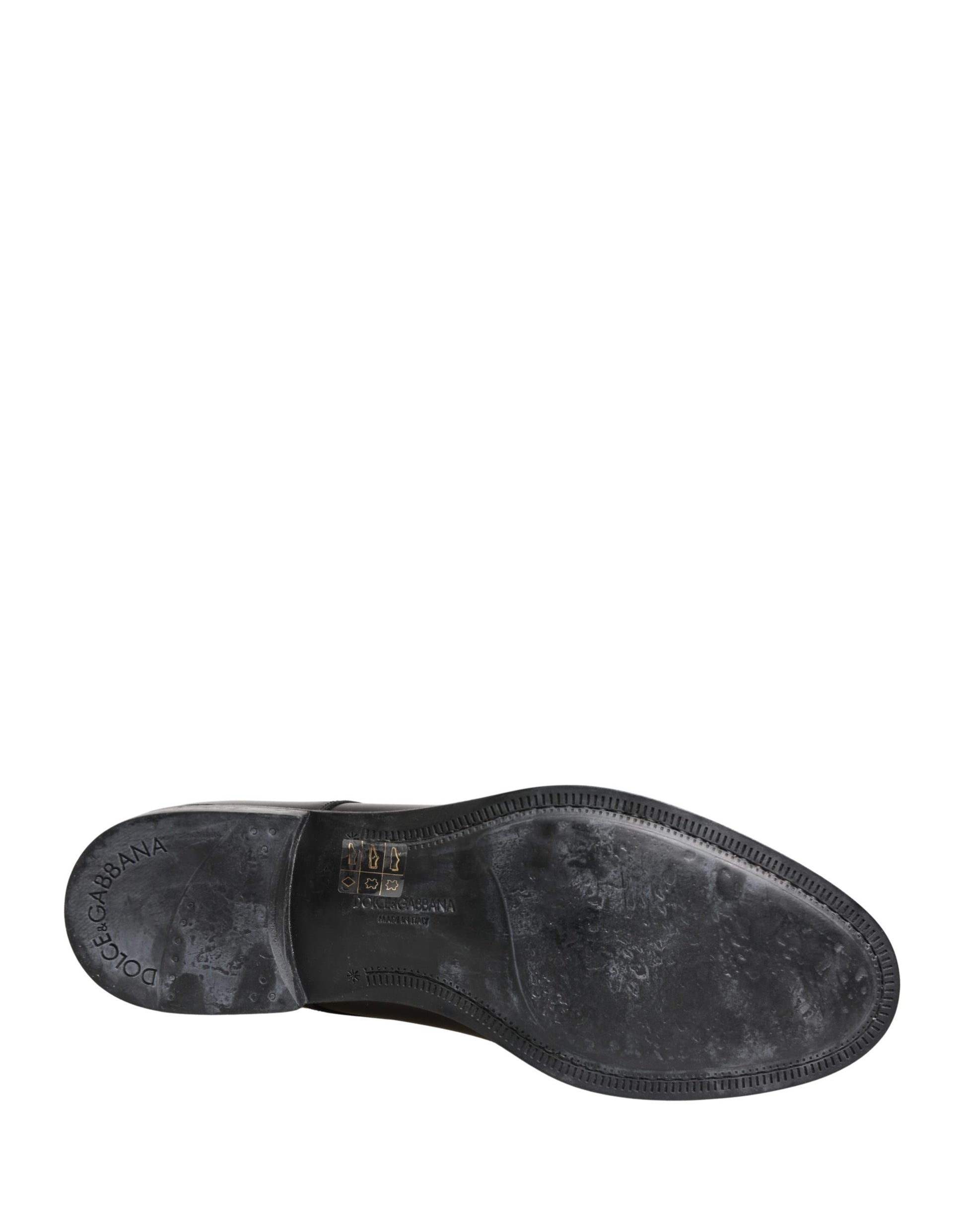 Dolce & Gabbana Black Calfskin Leather Derby Men Dress Shoes