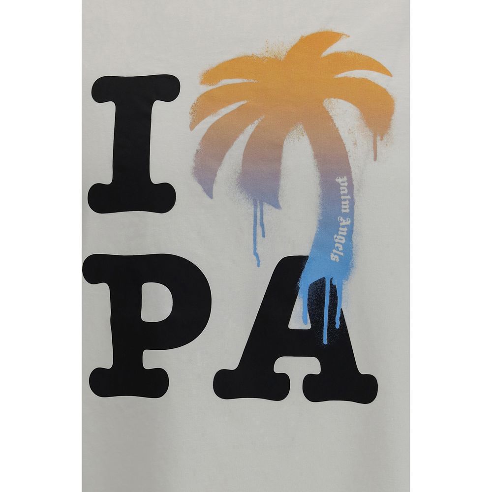 Palm Angels White T-Shirt for Men detail view