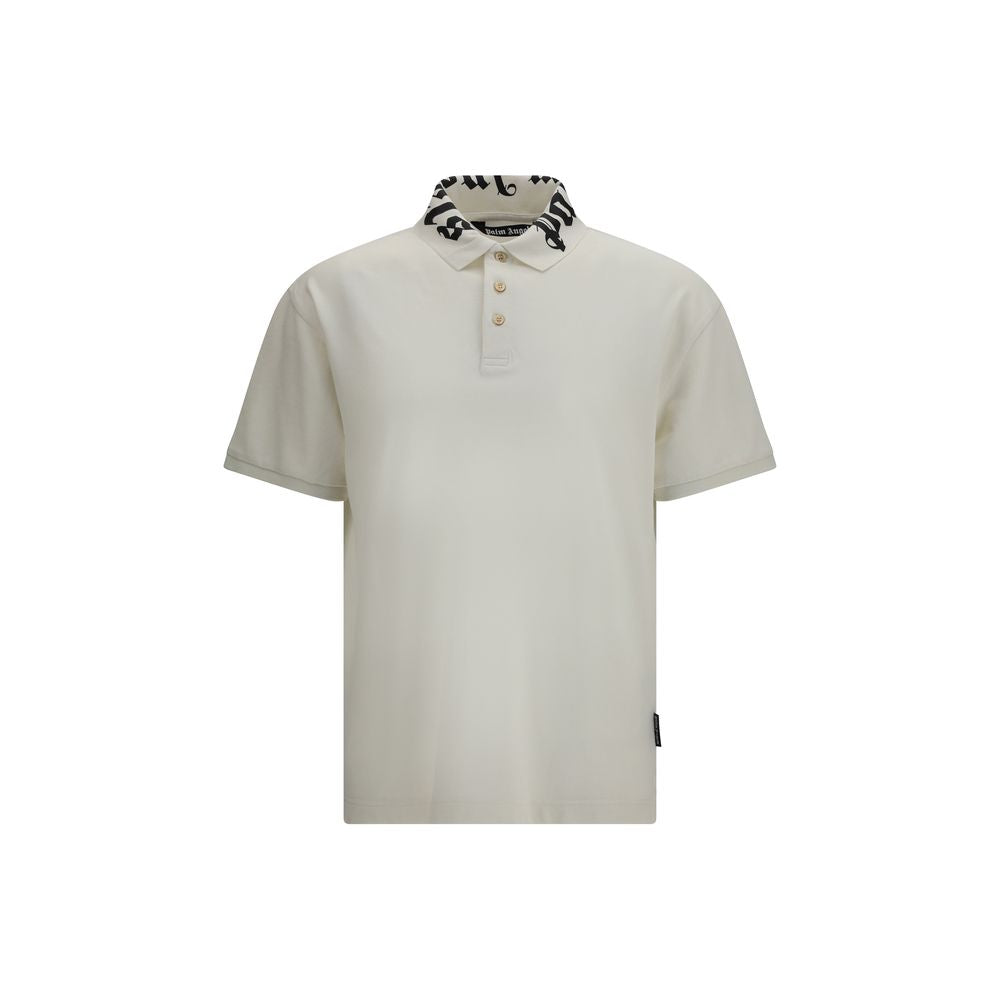 Palm Angels White Polo Shirt for Men