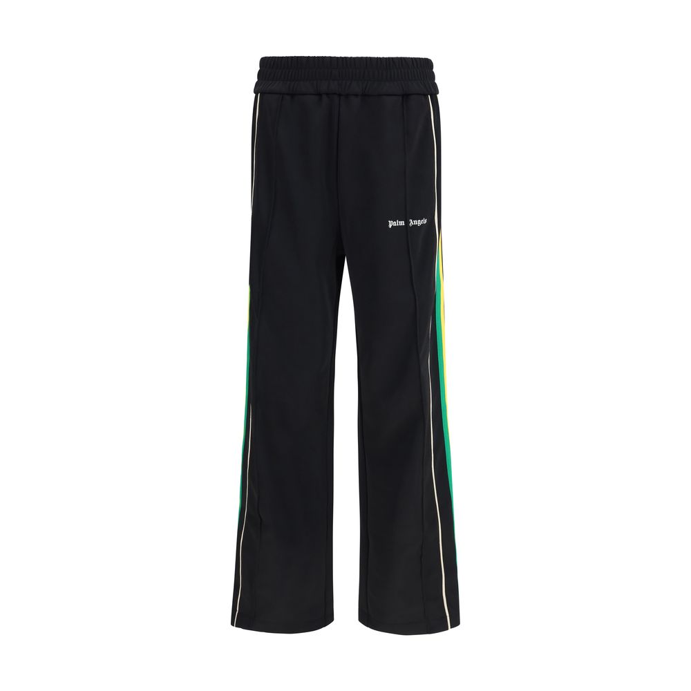Palm Angels Black Polyester Athletic Pants