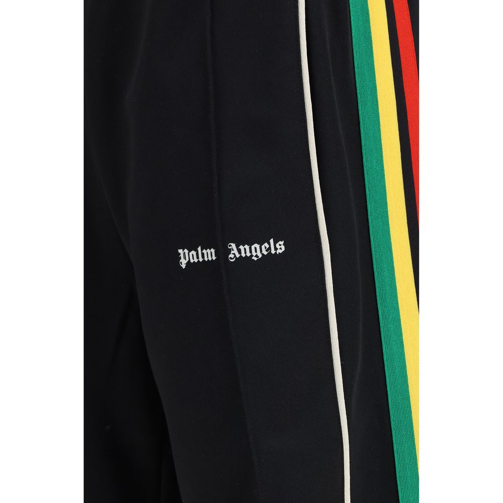 Palm Angels Black Polyester Athletic Pants