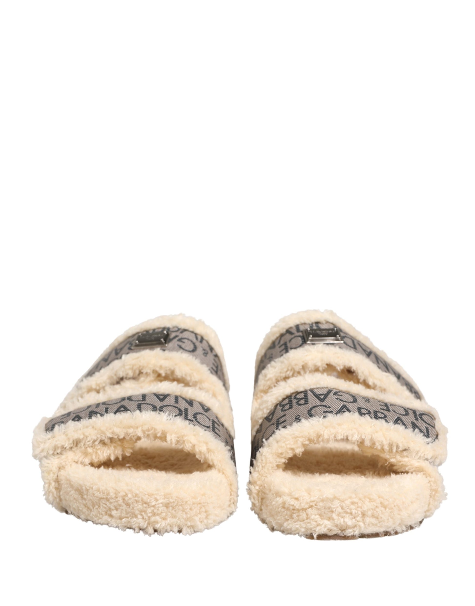 Dolce & Gabbana Beige Slides for Men detail view