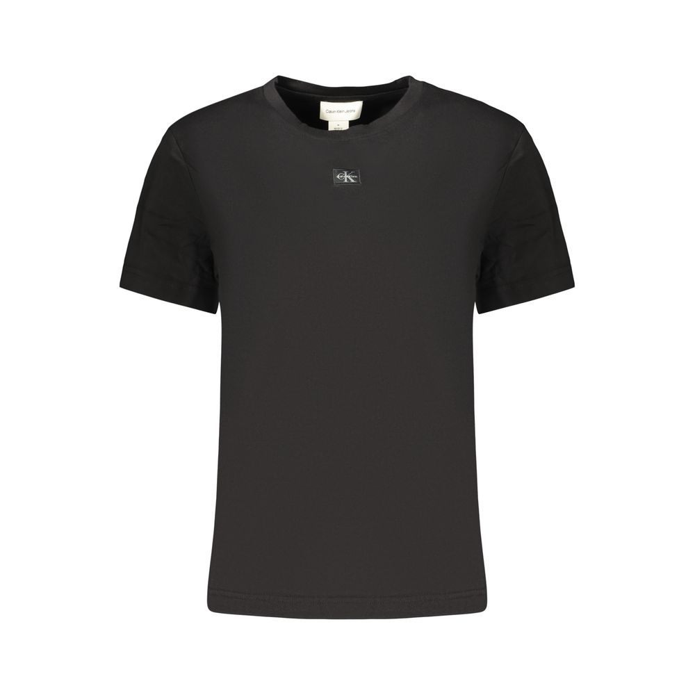 T-shirt noir en coton pour femme Calvin Klein