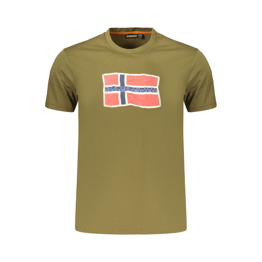 T-shirt Napapijri vert en coton pour homme
