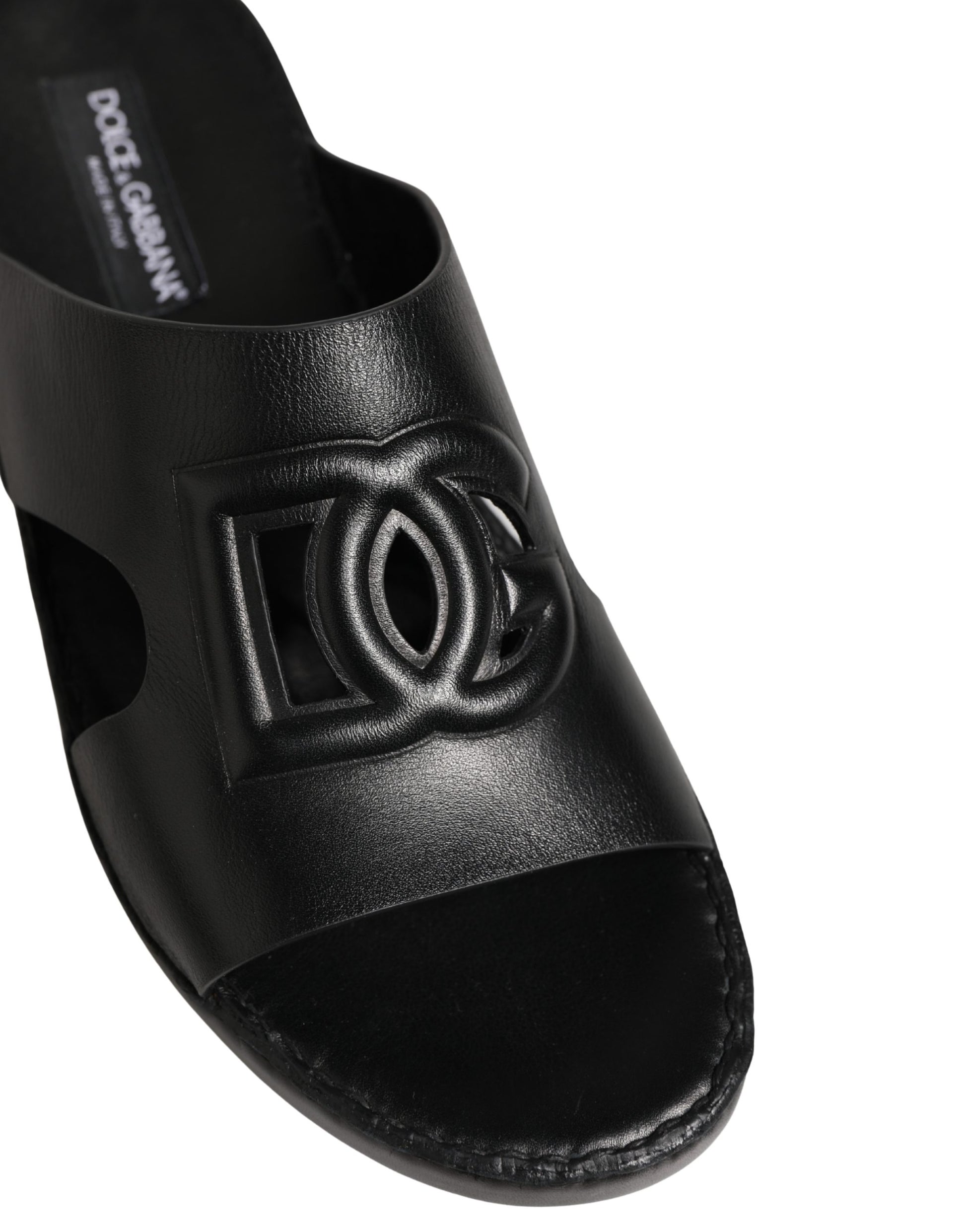 Dolce & Gabbana Black Slides for Men side view