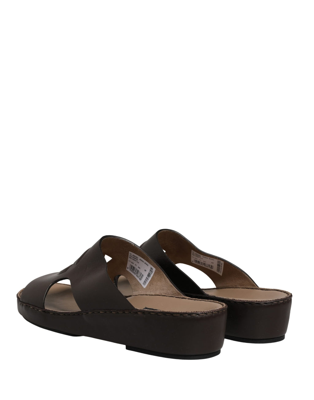 Dolce & Gabbana Brown Slides for Men detail view